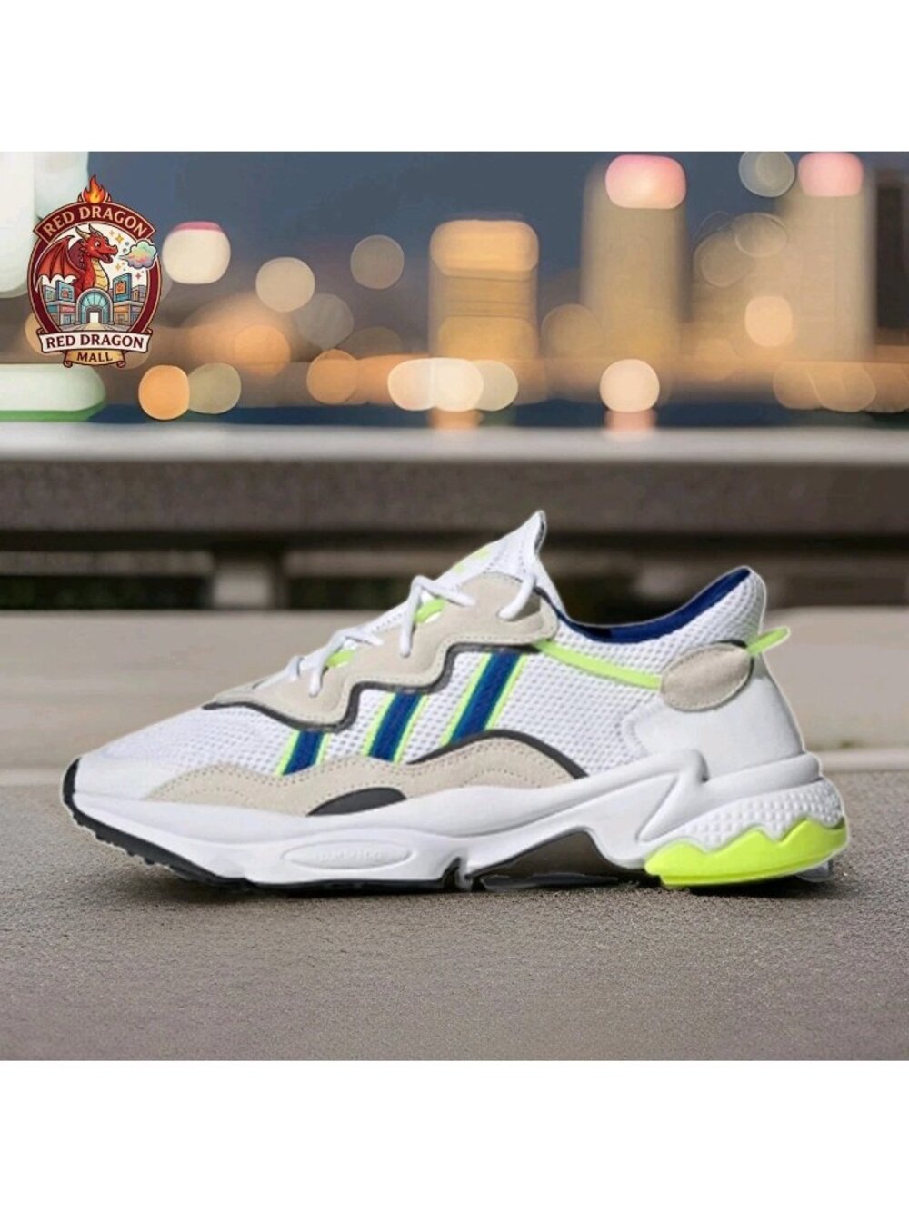 Adidas Ozweego Cloud White Solar Yellow Shoes Sneakers EG8128 - Men's Size 9